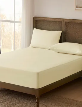 Pieza Sábana ajustable de color beige sólido, protector de colchón, cubierta de colchón para cama, sábana, suave y transpirable, para cama de tod - Shein - FashionsVida