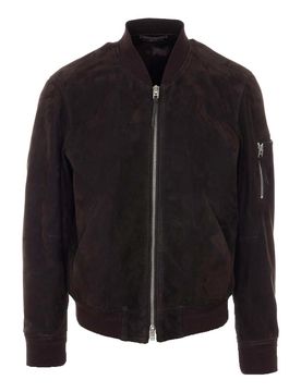 Giacca in pelle scamosciata leggera