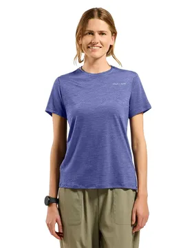 Maglietta A Maniche Corte X Pow Merino Tencel Skipper Blue Melange XS
