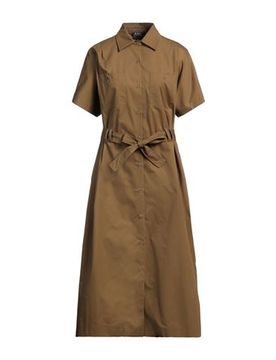 Vestido midi Mujer Verde militar 34 Mujer