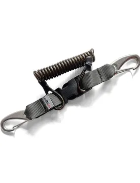 Prolunga Stainless Steel Wire Webbing With Double 70 Mm Spring Snap