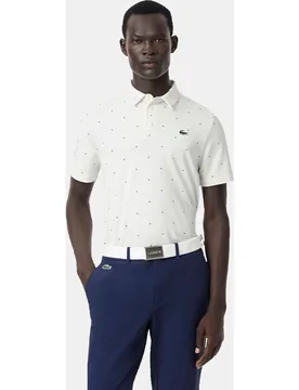 Polo de hombre de golf de corte regular con microestampado - Lacoste - FashionsVida
