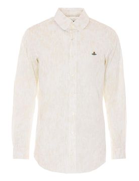 Camicia Krall a 2 bottoni bianca macchiata