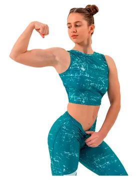 Top De Sport Crop Rough Girl 617 Green M - Nebbia - FashionsVida