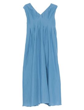 Flared Sleeveless Dress with V-Neckline and Ties - Size 40