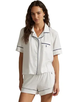 Pijama corto de mujer con vivos a contraste - Polo Ralph Lauren - FashionsVida