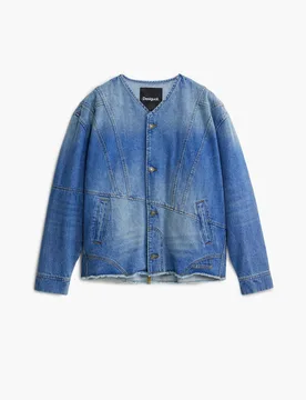 Veste en denim patchwork BLUE M male - Desigual - FashionsVida