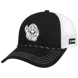 Semi Curved Super Mario Cap by - black - Female - Size: One Size