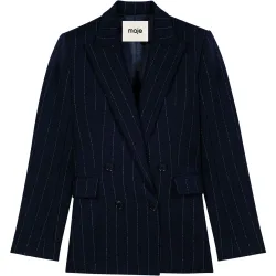 Blazer de mujer cruzada de raya diplomática