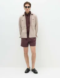 Pure Cotton Striped Overshirt Natural Mix male