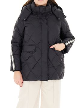 Piumino con cappuccio NERO 48