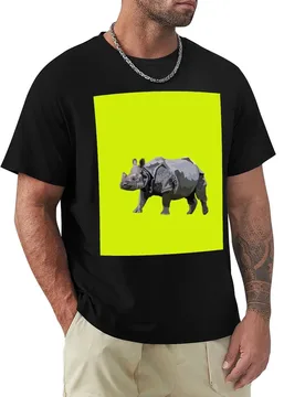 I is for Indian Rhino T-Shirt Big Size Short Sleeve Tee for Men - Aliexpress - FashionsVida