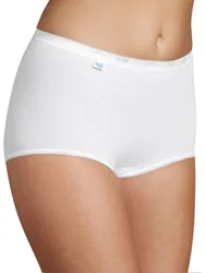 Womens Basic+ Maxi Briefs 4 Pack - White Cotton - Size 6xl