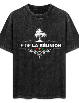 Reunion Island 974 - RS T-Shirt Casual Graphic Print Tee - Aliexpress - FashionsVida