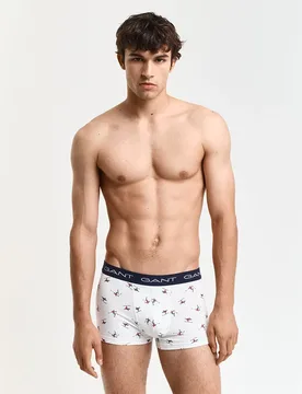 Boxers Skier Trunk 3 Unità White S - Gant - FashionsVida