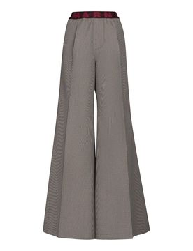 Pantaloni pied de poule con fascia