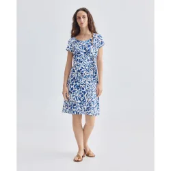 Vestido estampado, manga corta