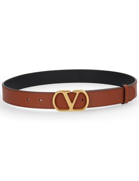 V-LOGO SIGNATURE LEATHER BELT