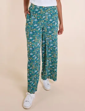 Wide Leg Viscose Trousers - Neptune - Nomads - FashionsVida