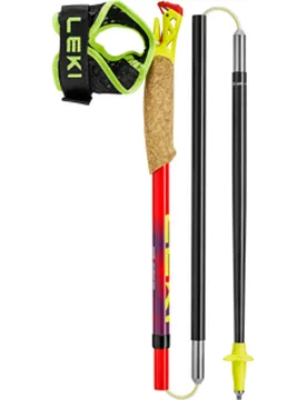ULTRATRAIL FX.ONE Trailrunningstöcke Unisex Bright Red-Violet-Neonyellow 125cm - LEKI - FashionsVida