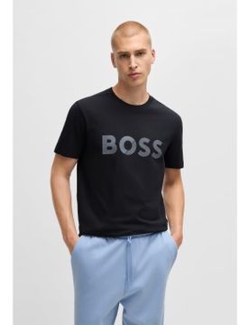 Para hombre. 50530990 Camiseta con logo grande (3XL), Casual, Algodón, Manga corta