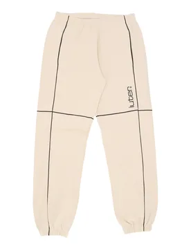 Pantalone Tuta Leggero Uomo Grid Track Pants Cream - IUTER - FashionsVida