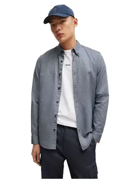 Chemise à Manches Longues Rickert M 10260292 Navy XL