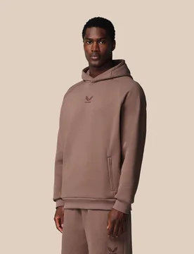 Men’s Adapt Long Sleeve Cotton Fleece Hoodie - Deep Taupe DEEP TAUPE XL male - Castore - FashionsVida