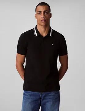 Polo de piqué de hombre con logo - Calvin Klein Jeans - FashionsVida
