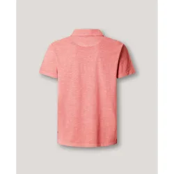 Polo de hombre teñido en prenda fit regular