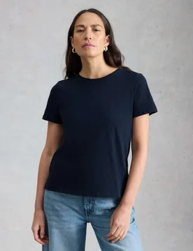Pure Cotton T-Shirt Navy female - White stuff - FashionsVida