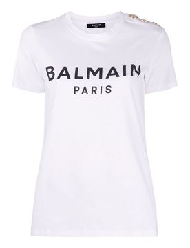 Balmain T-shirt in cotone con logo