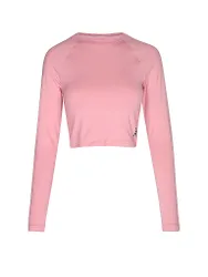 Langarmshirt Cropped Fit rosa L damen