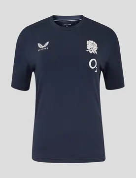 Women's England Rugby 25/26 Travel Short Sleeve Tee - Inkwell INKWELL 14 female - Castore - FashionsVida