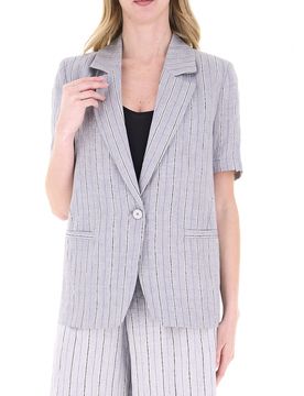 VICOLO Blazer misto lino GRIGIO M