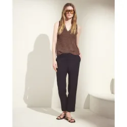 Pantalón semipitillo de mujer en crepe