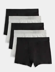 Pack Cotton with Stretch Trunks (5-16 Yrs) Black male