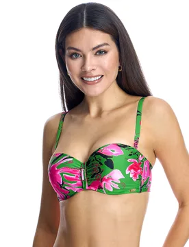 Womens Underwired Bikini Bra W240746 - Green - Size 38b - ORY - FashionsVida