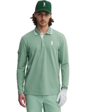Polo Icon Cotton, langarm, gruen s