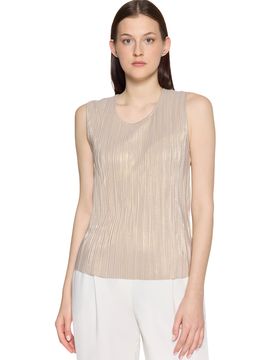 Strukturiertes Top Beige 40