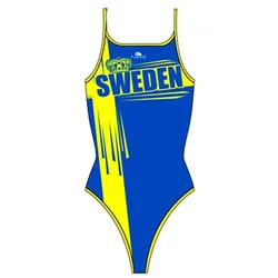 Sweden Swimsuit Royal / Yellow 5XL Women