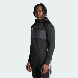 Mens Tiro 25 Essentials Winterized Training Top - Black/white - Size X-Small