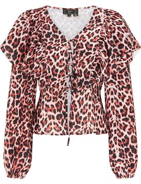 Faina Blusa beige / rojizo / negro