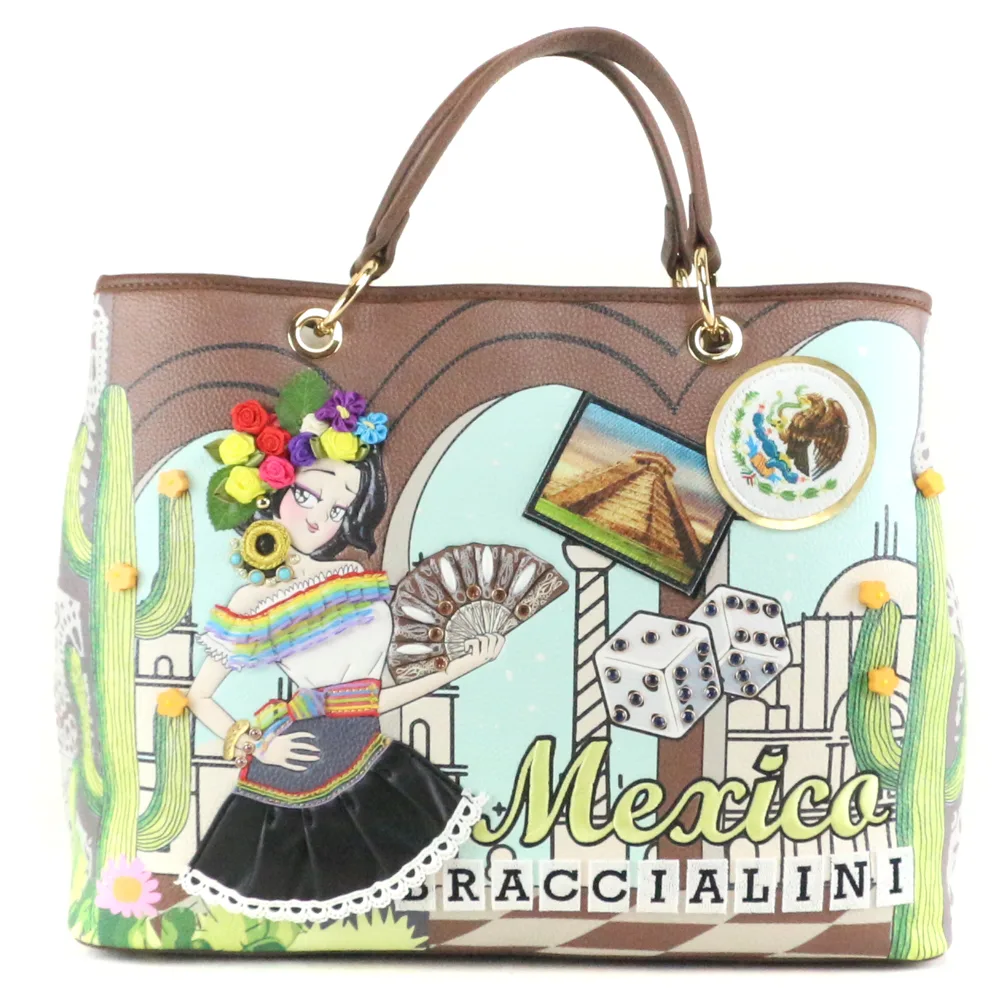 Cartoline Borsa a mano e tracolla B17371 UNICO - Braccialini - FashionsVida