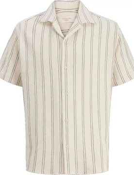 Jack & Jones - Camisa de hombre de manga corta de rayas relaxed fit - jack & jones - FashionsVida