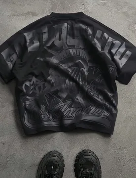 Camiseta de manga corta con estampado casual de moda urbana para hombres de talla grande - Shein - FashionsVida