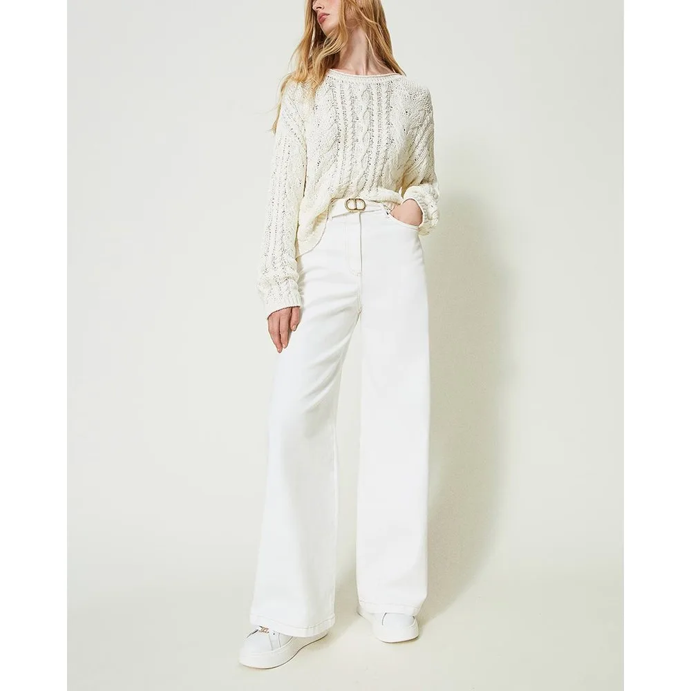 Vaqueros de mujer de pernera ancha - Twinset - FashionsVida