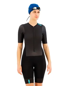 Trisuit A Maniche Corte Eternal Aero Lc Black / Mint L - HUUB - FashionsVida