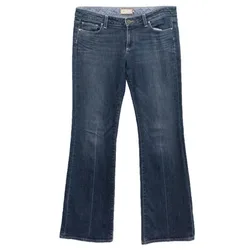 Denim Flared Jeans with Back Pocket Embroidery