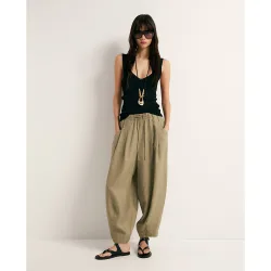 Sfera - Pantalón bombacho lino